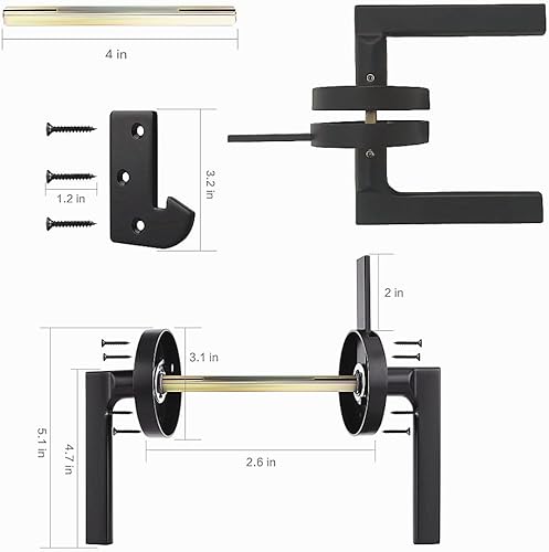 Miniatura 4 de Pestillo de puerta para valla de madera, pestillo de puerta de doble cara, resistente, cerradura de puerta oscilante, accesorios para valla al aire