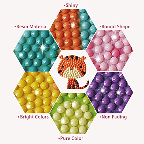 12Pcs 5D Diamond Painting Stickers Kits , Diy Art Mosaic Stickers, Anime Theme Paint By Numbers Kit,Suitable For Children, Beginners, Boys And Girls Handmade Craft Leisure Time Kids Gift #TOP4