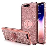 Case for Huawei P10 Plus Glitter Case,Sparkly Glitter Bling Diamond Rhinestone Bumper with Ring...