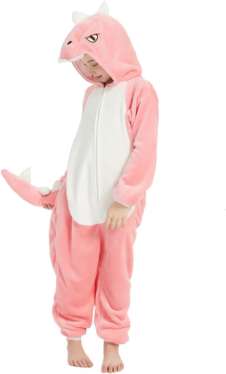 Kids Dinosaur Onesie T-Rex Dragon Animal Costume Girls Pajamas Boys One Piece Cosplay Halloween Christmas