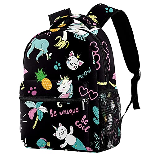 Sac à dos tropical multicolore idéal pour le collège