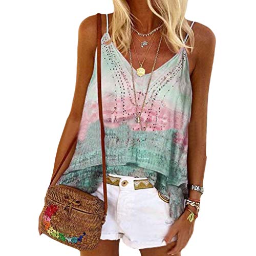 DressU túnica feminina solta casual gola V camisetas blusa blusa, rosa, 4X-Large