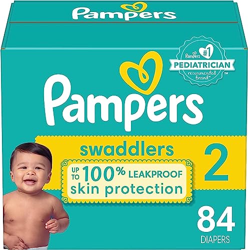 Image of Pampers Swaddlers Newborn Diaper Size 2 84 Count