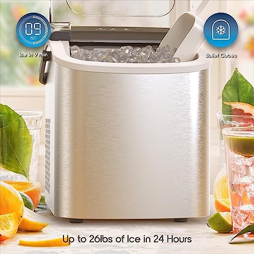 Máquina fabricadora de hielo portátil 26 lbs miniatura 2