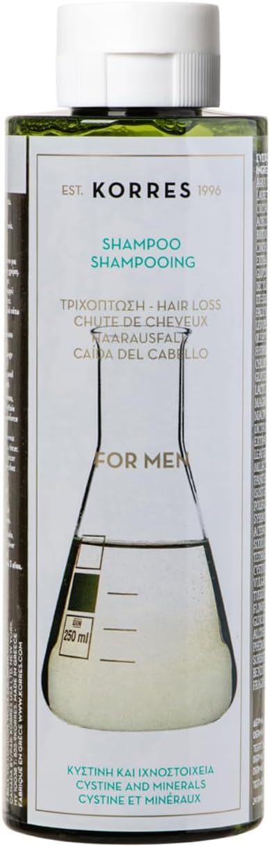 KORRES Cystine & Minerals Anti-Hair Loss Shampoo for Men, Silicone and Paraben Free, 250 ml