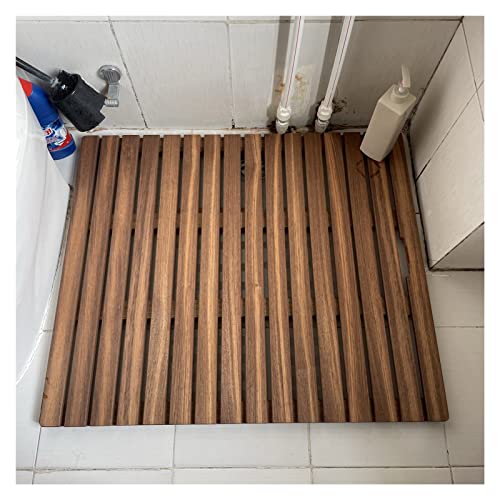 Alfombrilla de baño anslizante de Madera Natural, Almohadilla para pies de bañera antigrietas con Empalme Hueco, escurridor de baño, Pedal para Suelo de balcón, tamaño Personalizado.