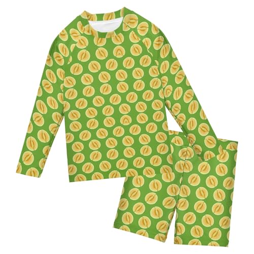Cantaloupe Fruit Baby Boys' Toddler Long Sleeved Rashguard Swim Bathing Suit Set B0404894