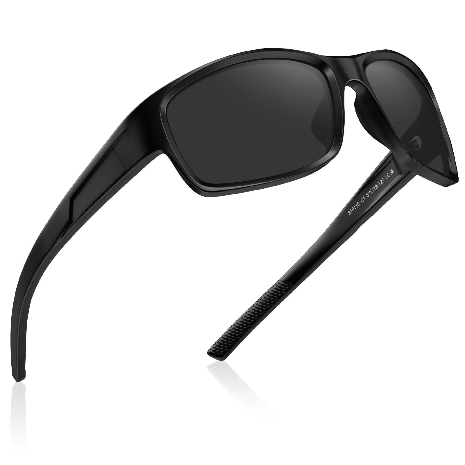 STGATN Wrap Around Polarised Mens Sports Sunglasses - Lightweight UV Protection Cycling Glasses Ideal for Outdoors Casual ST16110