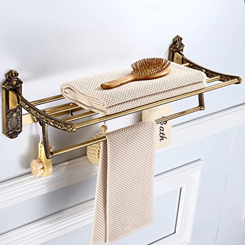 Porte-serviettes de salle de bain antique en aluminium rétro