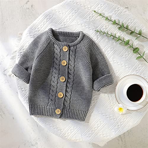 Toddler Boys Girls Button Cardigan Cute Solid Color Knit Sweater Jacket Cowl Neck Long Sleeve Cardigan4