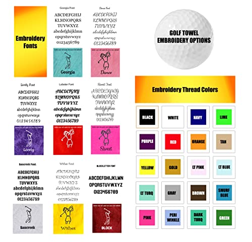 101 Beach Personalized With Embroidered Monogram Or Name Golf Towel With Clip (Pink - Embroidered Name - Woman) #TOP2