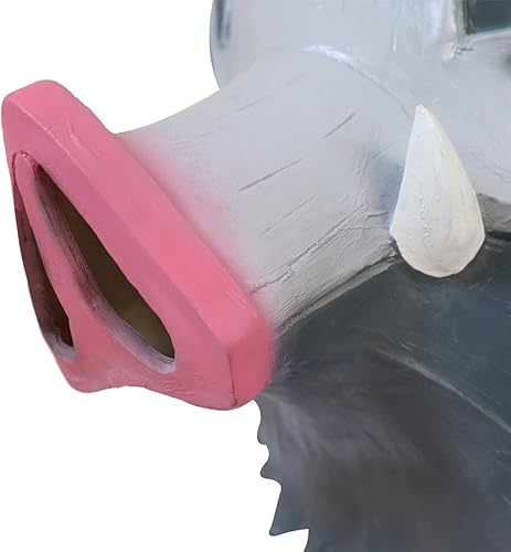 Miniatura 5 de Anime Demon Slayer-Hashibira Inosuke Cosplay Prop Máscara de Halloween Capucha Pantalones Delantal Falda de Felpa Adulto, Talla libre