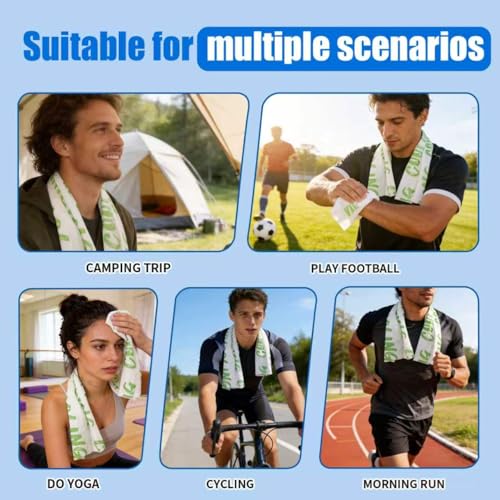 Image of 10 Pack Cooling Body Wipes, Alcohol-Free Cooling Towelettes Cooling Towel Alternative for Outdoor Sports, Camping, Hiking, Workout & Hot Weather(Green)