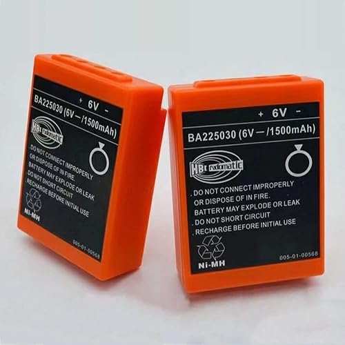 Miniatura 6 de XIAOXX (2 Pack) Ni-Mh Rechargeable Battery for HBC Radiomatic 6V 1500mAh BA225030 for HBC Crane Remote Control Pump Truck Battery