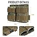 VISMIX Rifle Mag Pouch, Double 5.56mm AR MOLLE Magazine Pouch with Quick Release Kydex Insert and MOLLE Compatible Camo