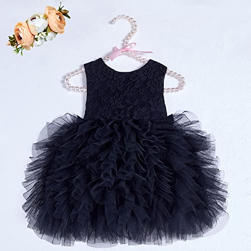 Cilucu Tutu Dresses Toddler Girls Birthday Party Flower Girl Dress Baby Tulle Dress Pageant V Back Bow Vintage Princess Dress2