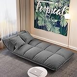 BOWCOM Sofá Colchón Plegable, Sofá Cama Doble Plegable Relleno De Espuma Sofá Cama Convertible Moderno Suave De Piel De Fieltro Sofá Cama De Pared con 3 Pliegues para Salón