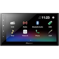 Radio Coche Pantalla Tactil PIONEER DMH-A340DAB - Autorradio Multimedia 6.8”, Pantalla táctil, Bluetooth, Radio Digital Dab/Dab+, GEQ de 13 Bandas
