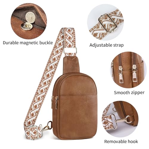 Anti Theft Crossbody Sling Bag for Women Trendy, Small Vegan Leather Cross body Fanny Chest Bag for Traveling4