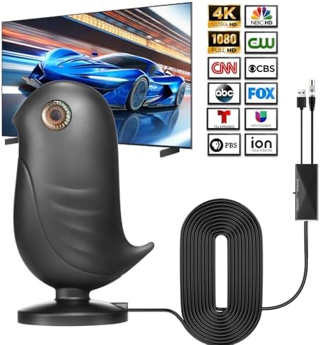 DVB-T2 Zimmerantenne Mit Verstärker - 4K UHD Bis 500km Reichweite