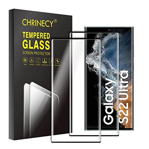 2 Piezas Protector de Pantalla para Samsung S22 Ultra Cristal Vidrio Templado,9H Dureza,Anti-Arañazos,Alta Definición,Cristal Templado Membrana,Transparente Cover