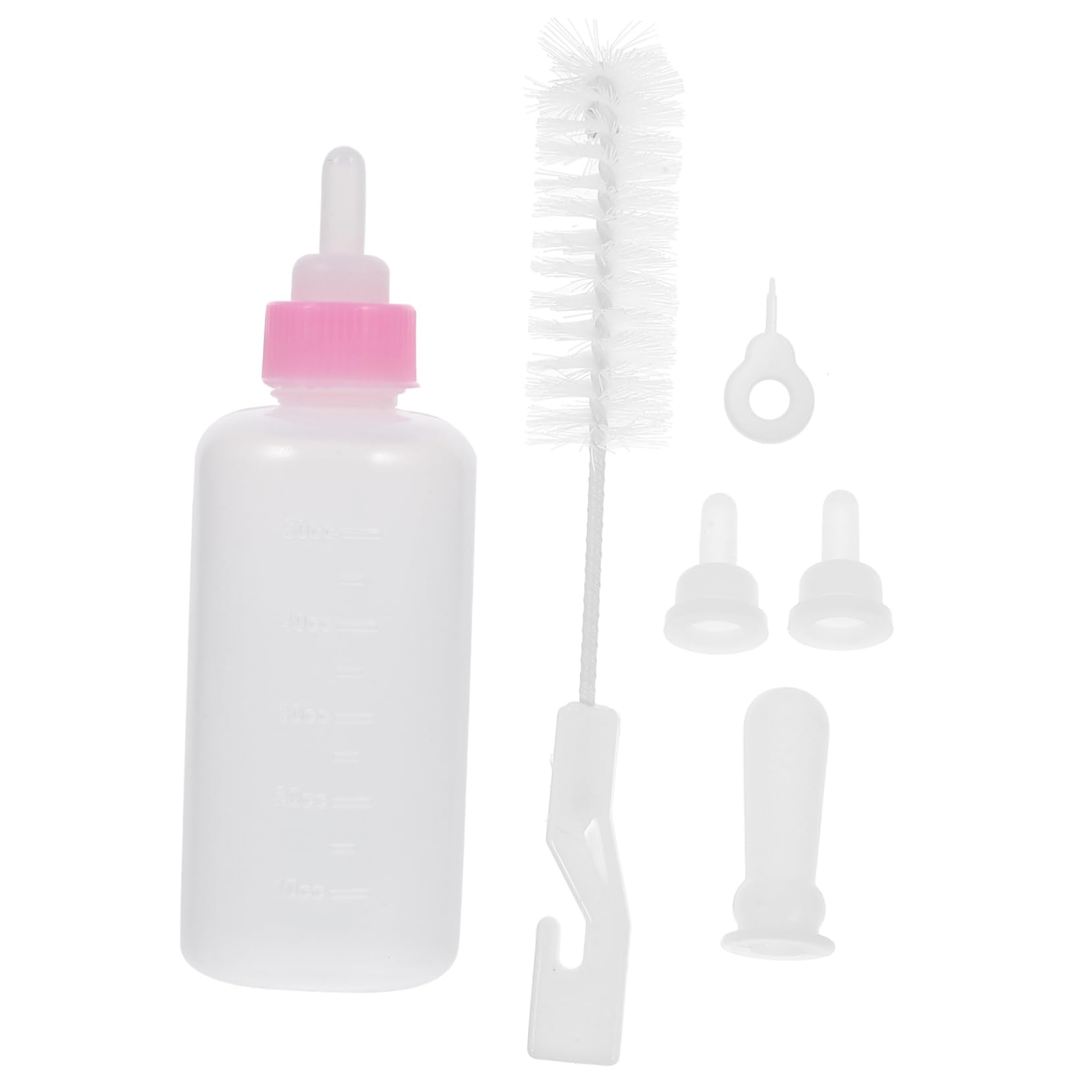 GRIRIW Ergonomic Pet Bottle Set 6pc Baby Pet Nursing Bottles Puppy Milk Feeder Leak- Portable