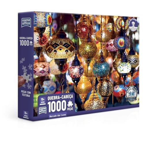 Toyster - Mercado das Luzes Quebra-Cabeça 1000 Peças -Game Office Toyster - Mercado das Luzes Quebra-Cabeça 1000 Peças -Game Office