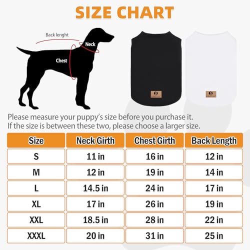 T-shirt en coton de qualité pour chien de grande taille blanc et noir Kooltail - 7