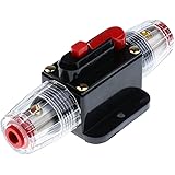 SSZY 20 30 40 50 60 100 150A 回路ブレーカ サーキットブレーカー 防水 12V-42V 8サイズ選ぶ 車のサーキットブレーカー 手動リセット付き インラインヒューズホルダー保護 (20A)