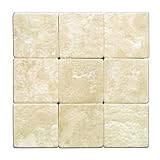 Durango Cream 4X4 Travertine Tumbled Tile - 4 pcs. Sample Set