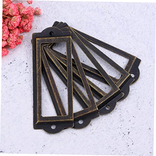 Operitacx 24Pcs Drawer Label Box Queen Metal Frame Metal Business Card Holder Vintage Frame Drawer Name Holder Frame File Drawer Cabinet Tag Frame Holder Stand Tag Frame Stylish Tag Frame #TOP5