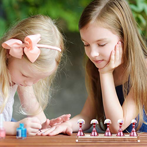 Blulu 4 Sets Nagelständer aus Acryl, Halterung für Nagelspitzen, magnetisch, für Nagelkunst, Basteln, für Maniküre, künstliche Nägel (Rosa) – Bild 6