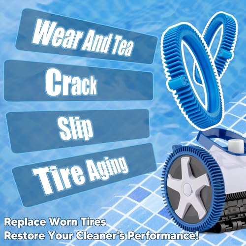 Funmit 896584000-143 Blue Front Tire Kit with Super Hump Replacement for Haywood Poolvergnuegen Select Pool Cleaners and Perfectly Compatible with Hayward Phoenix Cleaners (2 Pack) by Funmit - Image 5