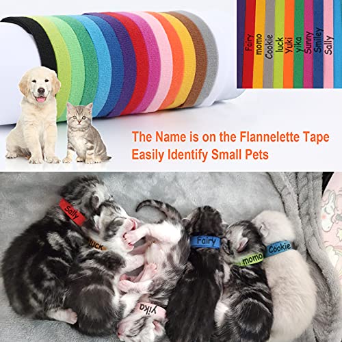 Petknows 30 Pcs Puppy Whelping Collars Newborn Pet Collars Double-Sided Soft Adjustable Id Bands Puppy Collars For Litter Newborn Pet Dog Cat 15 Colors(M) thumb #4