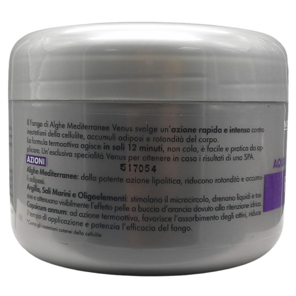 Fango Anticellulite Di Alghe Mediterranee. Rimodellante Ultra-Rapido, Contro Gli Accumuli Adiposi 500g