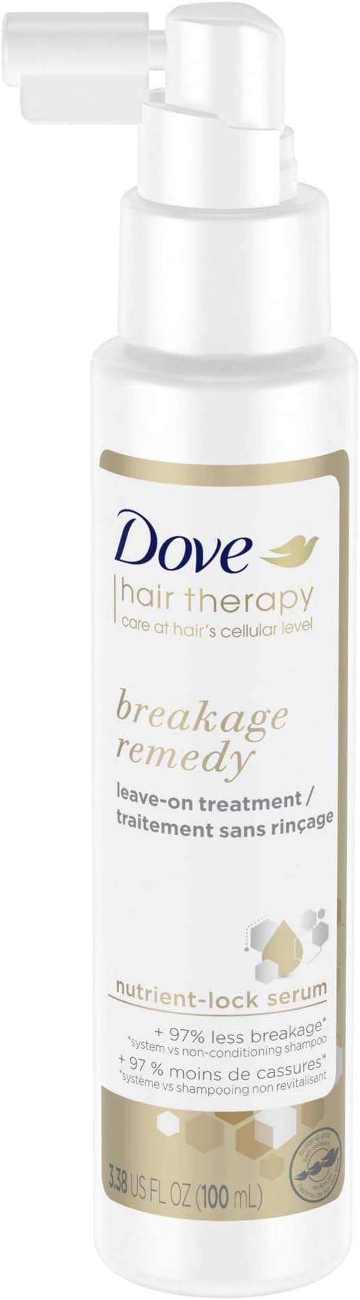 Dove Hair Therapy Breakage Remedy leave in conditioner spray Leave-On Hair Treatment for 97% less breakage 100 ml
