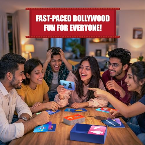 Image of Gouda Games Bollywood Battle 2.0 - Fast-Paced Trivia & Guessing Card Game for Groups, Game Nights & Parties, Gift for Bollywood Fans, Board Game Lovers, Teens & Adults, 3+ Players, Ages 14 & Up