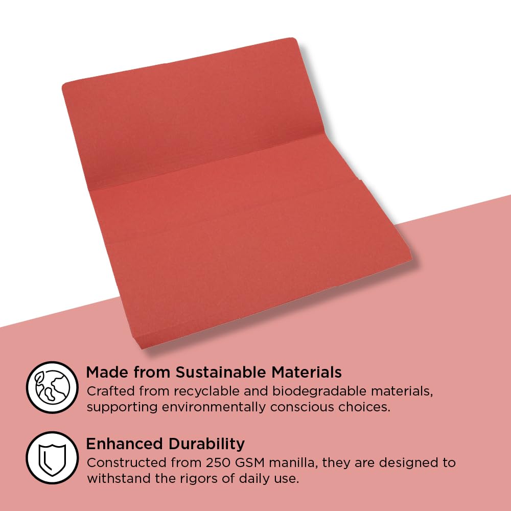 valeur Exaclair Porte-vues Foolscap Document Wallet – Parent Red