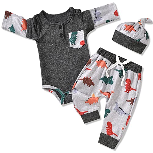 Image of Aalizzwell Newborn Infant Baby Boys Fall Winter Outfit