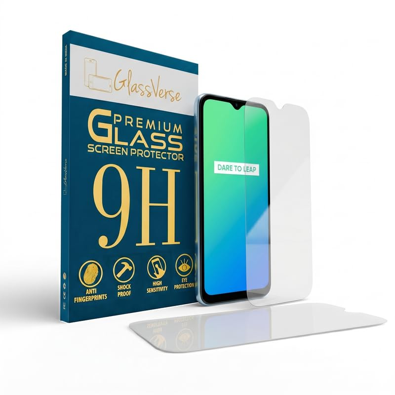 Image of GlassVerse PureView Tempered Glass for Realme C25 | Crystal Clear, 9H Hardness Screen Protector, Edge to Edge, Case Friendly, Hassle-less Installation Kit Included. (Pack of 2)