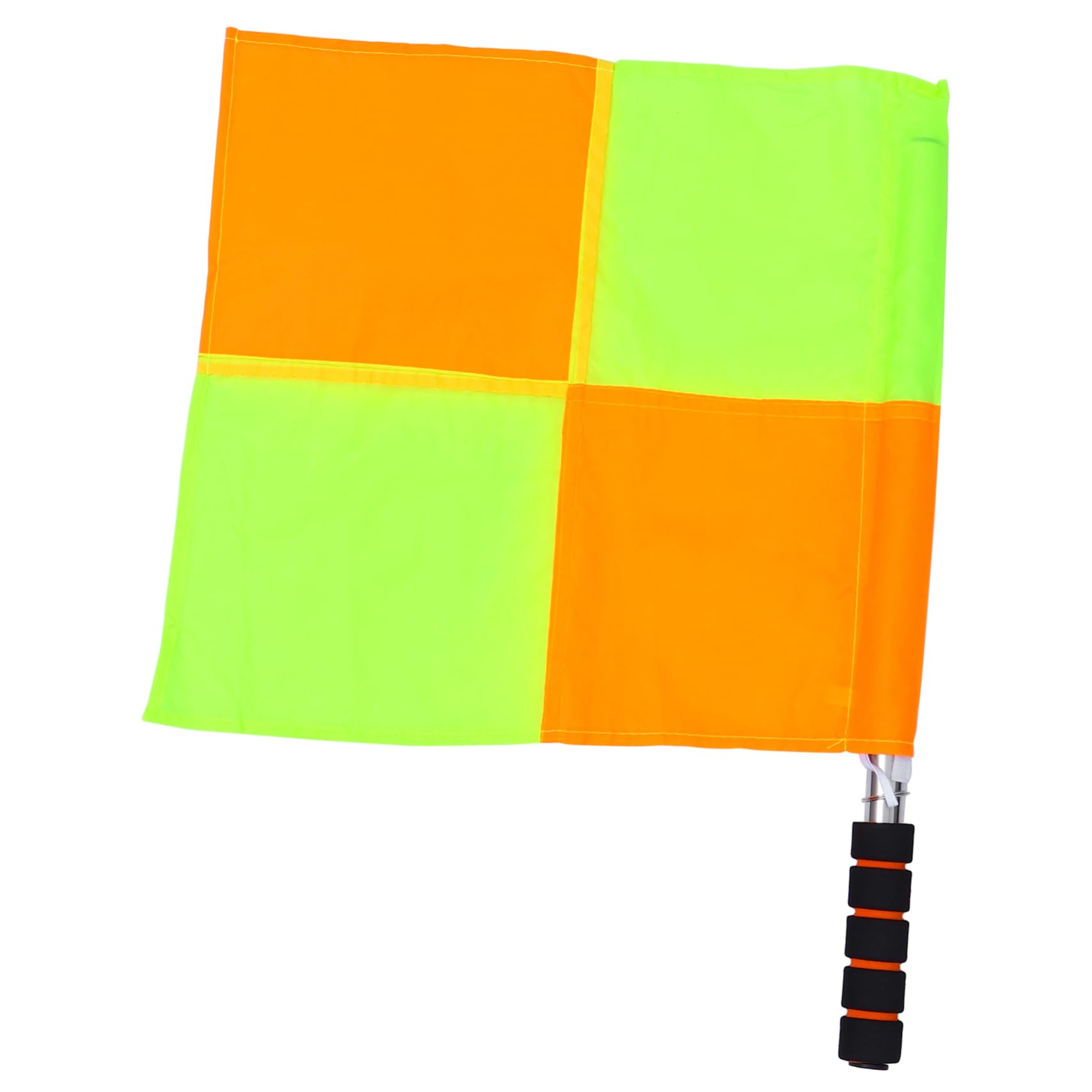 Sosoport Sturdy Stainless Steel Handle Hand-cranked Flag for Referees Traffic Racing
