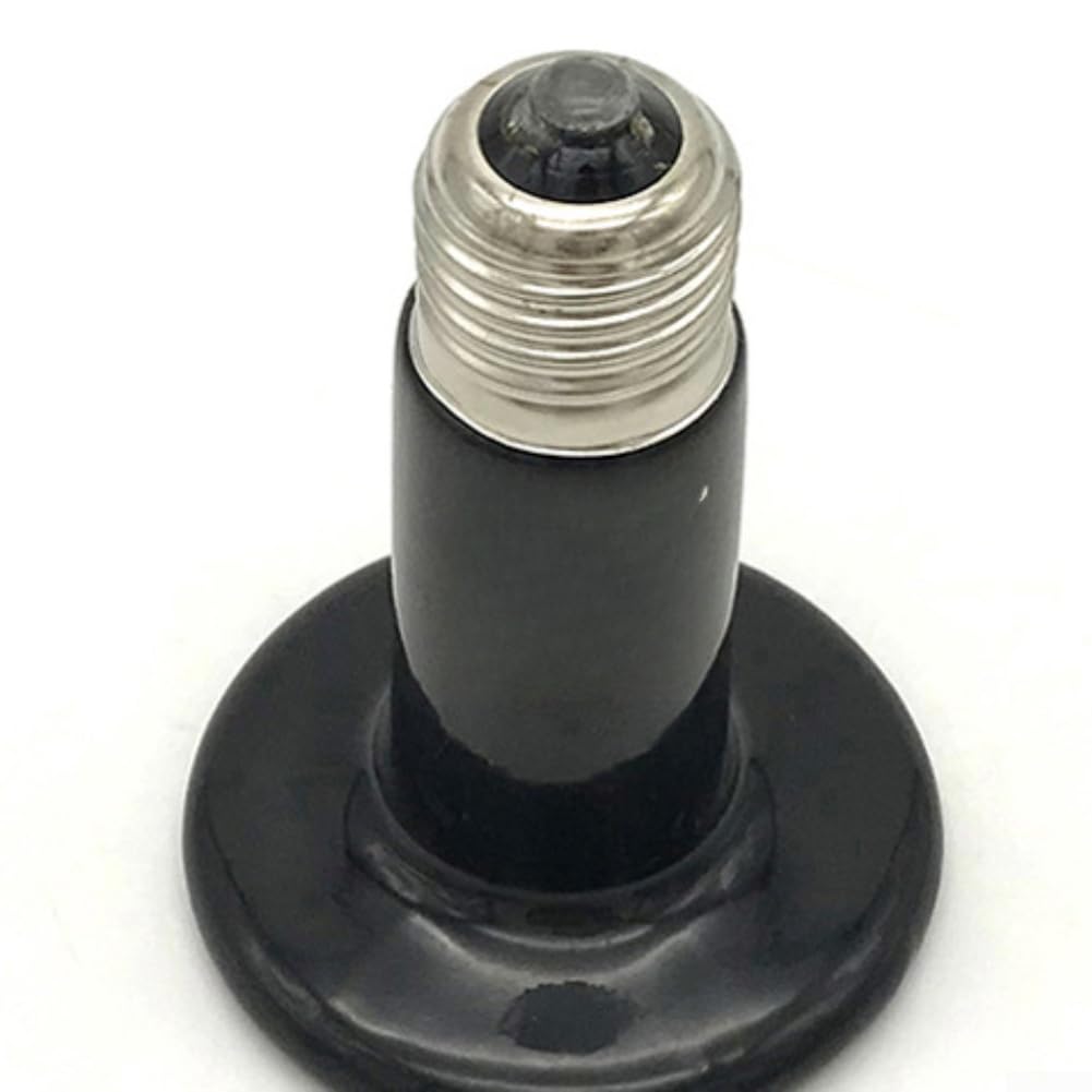 Emisor de calor de cerámica para terrario de reptiles, foco calentador nocturno sin luz para serpiente, lagarto, pollo, anfibio, para calentamiento rápido, construcción de metal segura, negro (150W — view 5