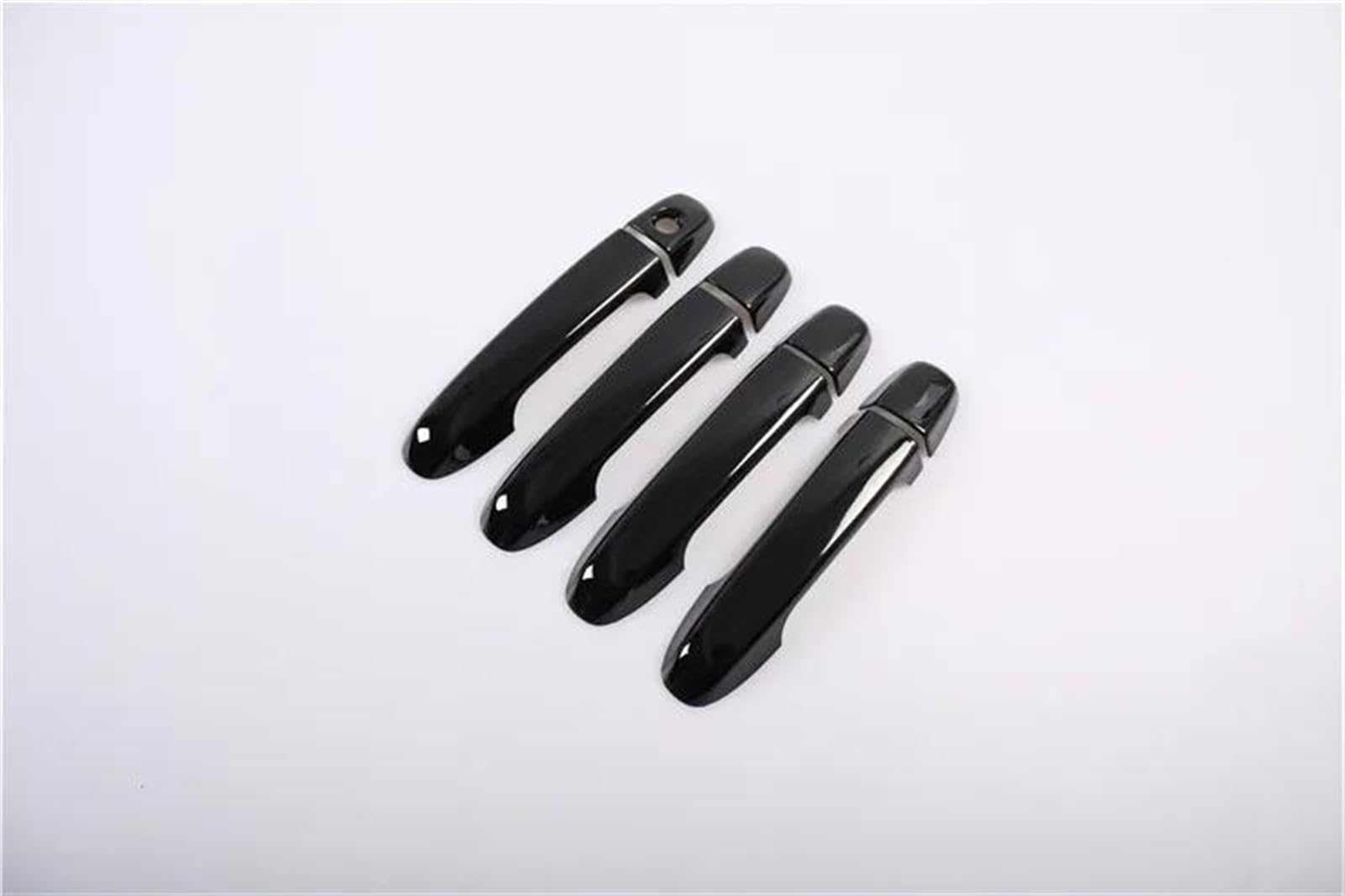 SLIMES Glossy Black Chrome Car Side Door Handle Cover Trim Sticker Accessories for Toyota for Camry 2012-2016 Protection(Black)