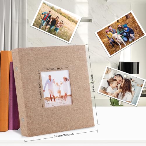 Miaikoe Photo Album 6x4 1000 Pockets Slip in Large Capacity Album for Family Wedding Anniversary Linen Album Book Holds 1000 Horizontal and Vertical 10x15cm Photos(1000 Pockets - Image 2