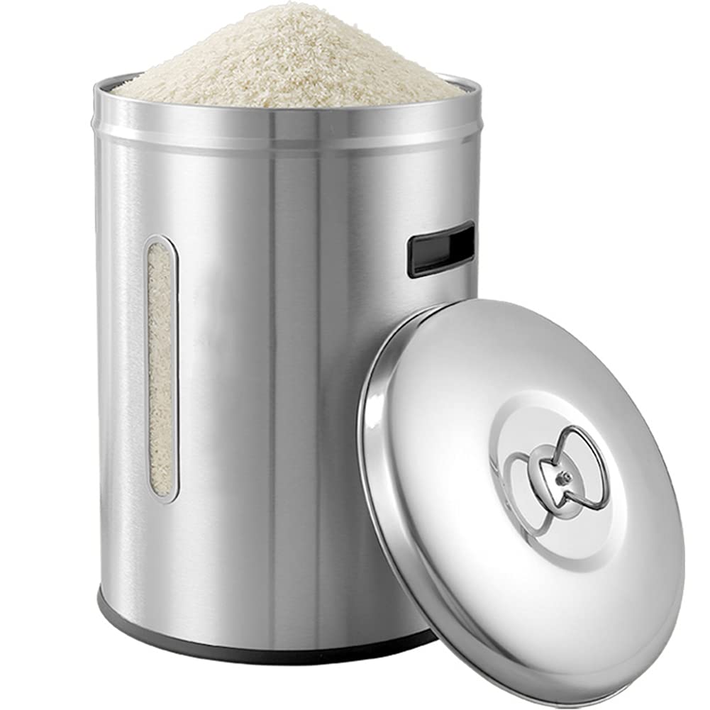 WanghaiyanBD Reis Aufbewahrungsbox Edelstahl - 15 Kg & 25 Kg, Luftdicht, Für Küchen-Organisation
