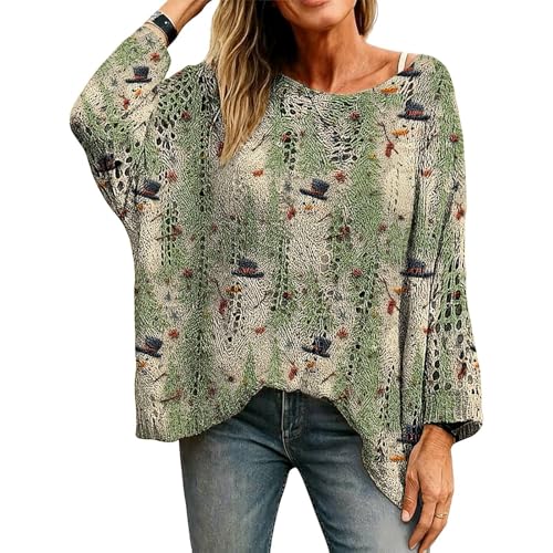 Weihnachtspullover für Damen, lustiger Schneemann-Pullover,...