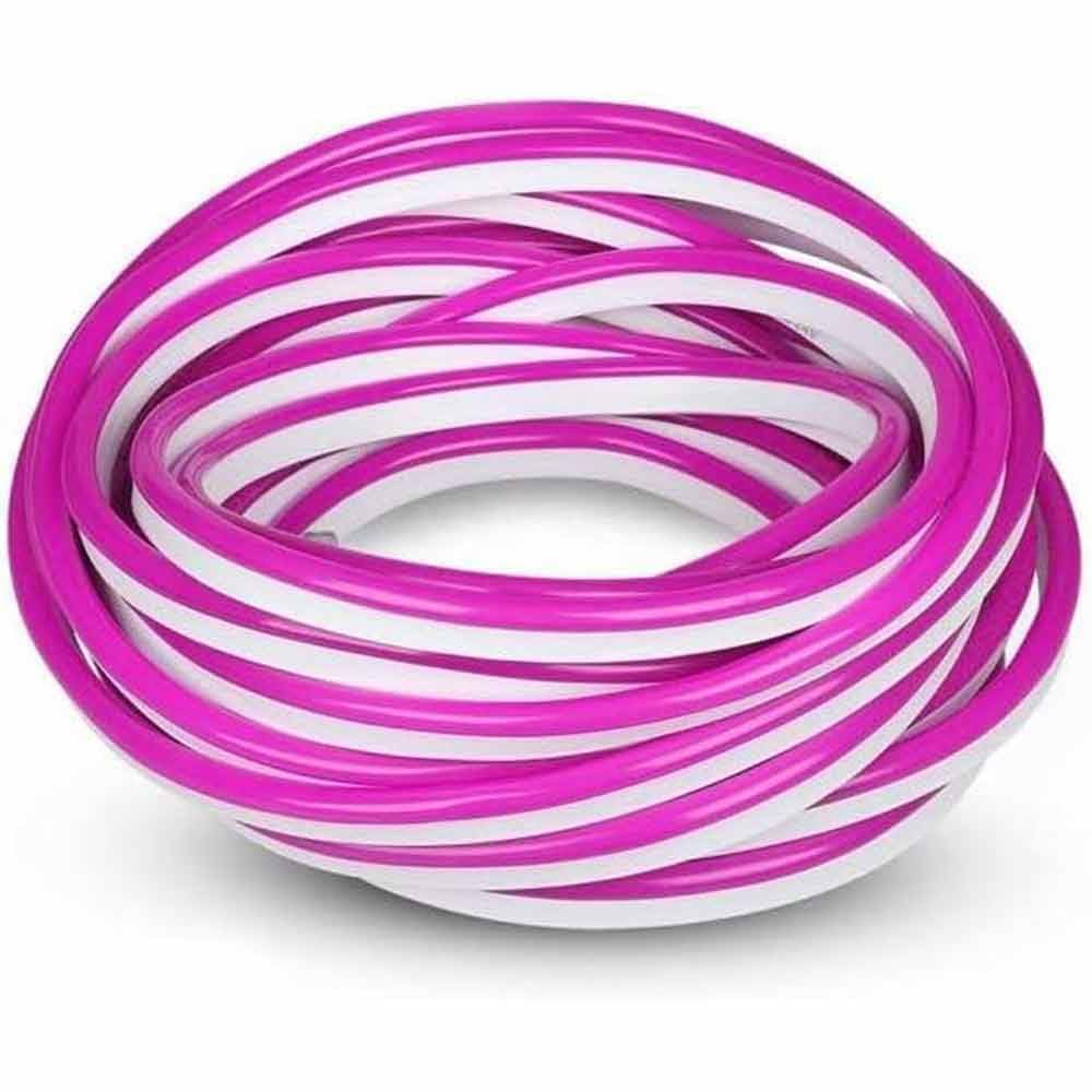Vetrineinrete® Strip led neon flex striscia curvabile modellabile 600 led decorativa 5 metri luce rossa celeste blu gialla verde fucsia ip65 waterproof (Luce Fucsia) G74