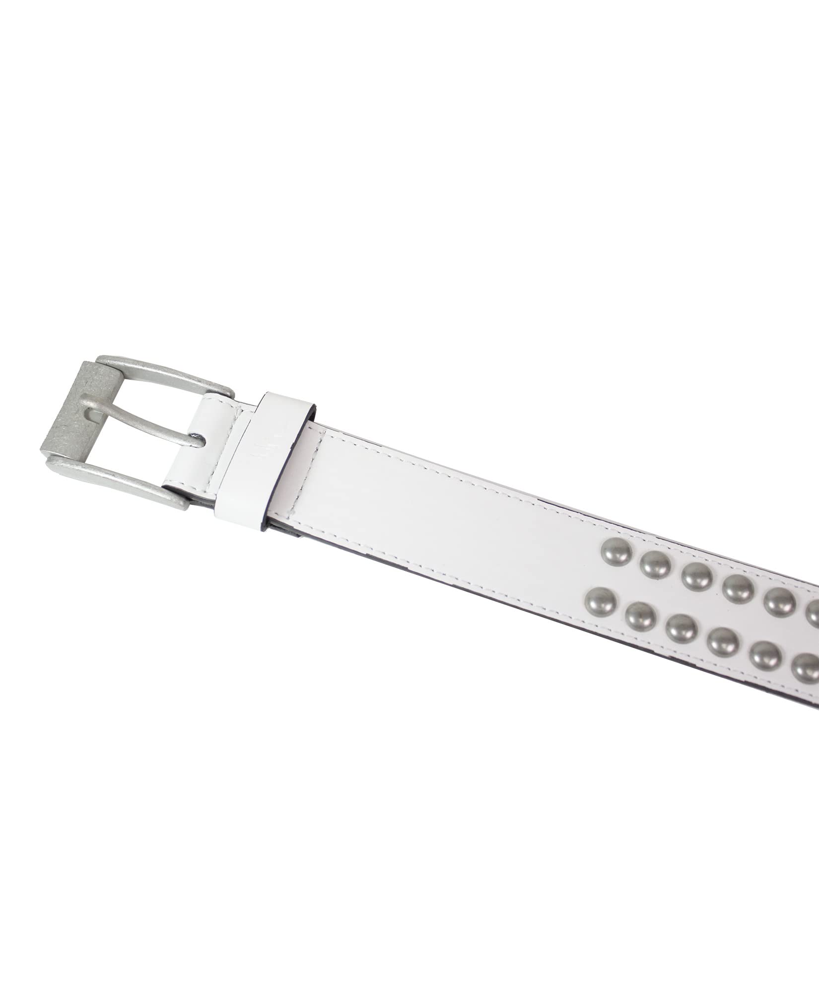 Lowlife Sphere Leather Belt in White