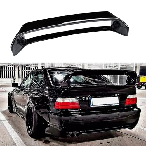 NINTE Rear Trunk Spoiler Wing for BMW 1992-1998 3 Series E36 | 1994-1999 M3 ABS Gloss Black Painted ZR1 Extended Style Rear Trunk Spoiler Splitter