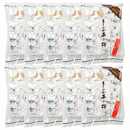まろやか干し梅 お徳用 ピロ大 380g入 種無し 種なし 個包装 小袋 おやつ お菓子 塩分補給 ハッピーカンパニー 種抜き 梅菓子 (10袋セット)
